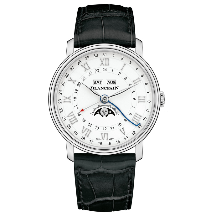 Replica Blancpain Villeret Quantieme Complet GMT Watch 6676-1127-55B